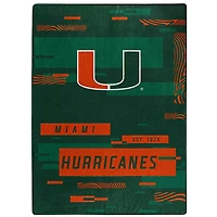 The Northwest Group  Miami Hurricanes 50" x 60" Digitize Raschel Throw Blanket