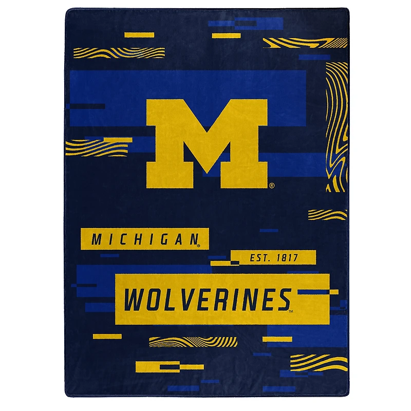 The Northwest Group  Michigan Wolverines 50" x 60" Digitize Raschel Throw Blanket