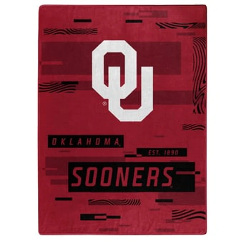 The Northwest Group  Oklahoma Sooners 50" x 60" Digitize Raschel Throw Blanket