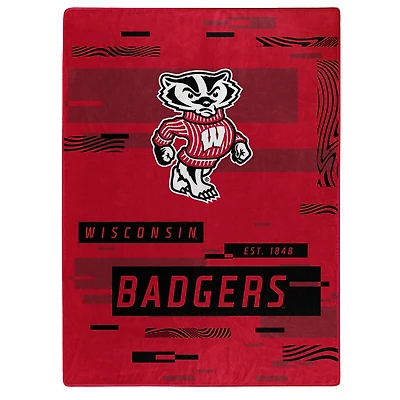The Northwest Group  Wisconsin Badgers 50" x 60" Digitize Raschel Throw Blanket
