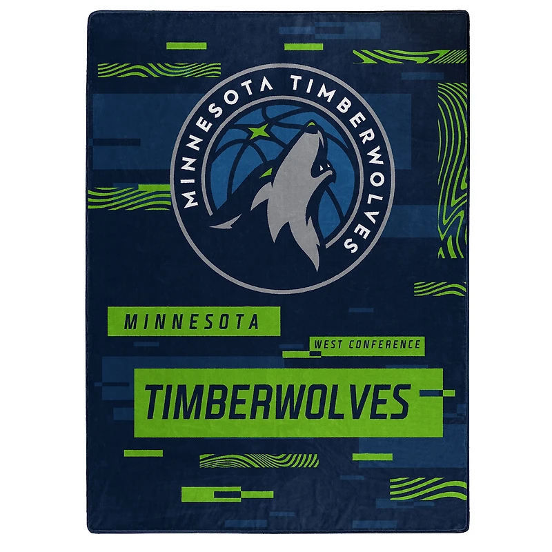 The Northwest Group  Minnesota Timberwolves 50" x 60" Digitize Raschel Throw Blanket