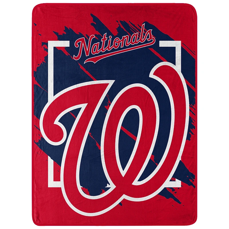 The Northwest Group  Washington Nationals 46" x 60" Dimensional Micro Raschel Plush Throw Blanket