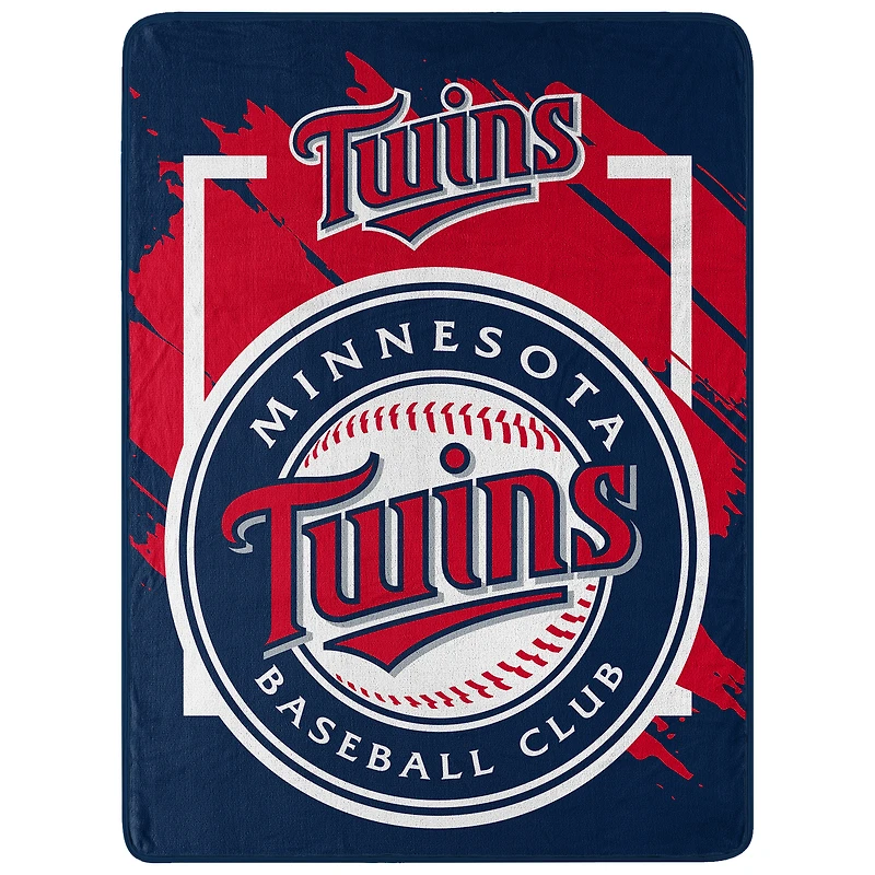 The Northwest Group  Minnesota Twins 46" x 60" Dimensional Micro Raschel Plush Throw Blanket