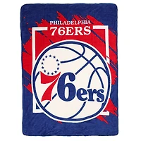 The Northwest Group  Philadelphia 76ers 46" x 60" Dimensional Micro Raschel Plush Throw Blanket