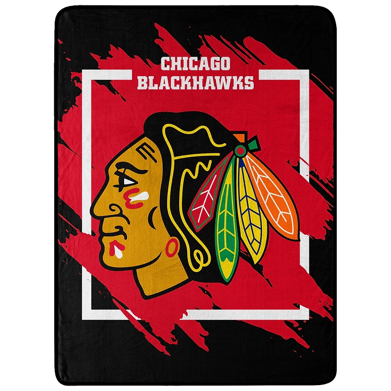 The Northwest Group  Chicago Blackhawks 46" x 60" Dimensional Micro Raschel Plush Throw Blanket
