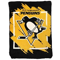 The Northwest Group  Pittsburgh Penguins 46" x 60" Dimensional Micro Raschel Plush Throw Blanket