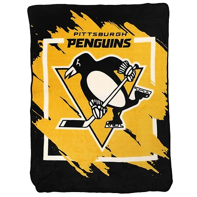 The Northwest Group  Pittsburgh Penguins 46" x 60" Dimensional Micro Raschel Plush Throw Blanket