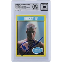 Dolph Lundgren Rocky IV Autographed 2016 Topps 40th Anniversary Rocky #181 Beckett Fanatics Witnessed Authenticated 10 Card