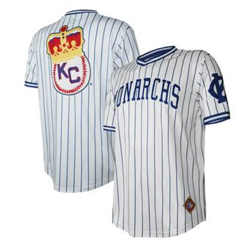 Men's Stitches White Kansas City Monarchs V-Neck Jersey