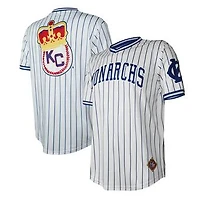 Men's Stitches White Kansas City Monarchs V-Neck Jersey