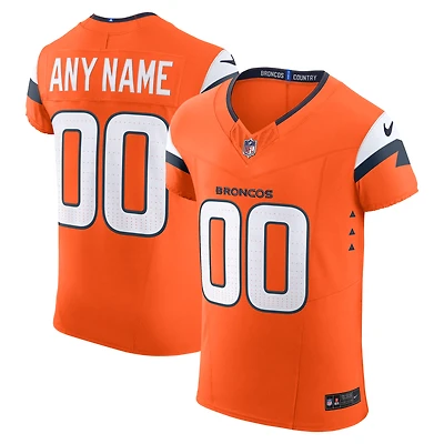 Men's Nike  Orange Denver Broncos Team Vapor F.U.S.E. Elite Custom Jersey
