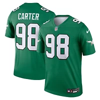 Men's Nike Jalen Carter Kelly Green Philadelphia Eagles Legend Player Performance Top