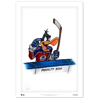 Daffy Duck Colorado Avalanche 24" x 36" Looney Tunes Limited Edition Fine Art Print