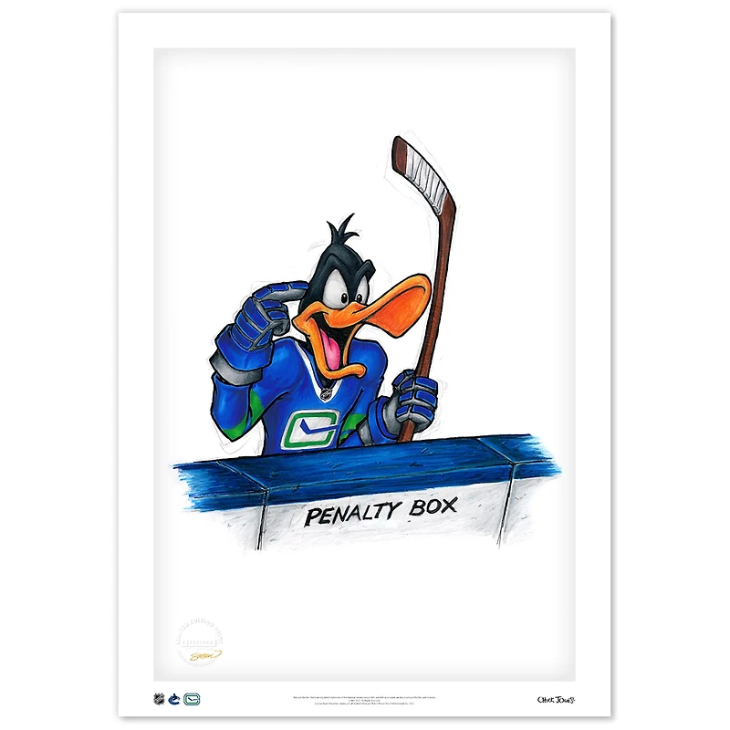 Daffy Duck Vancouver Canucks 24" x 36" Looney Tunes Limited Edition Fine Art Print