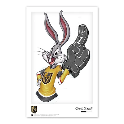 Bugs Bunny Vegas Golden Knights 11" x 17" Looney Tunes Poster Print