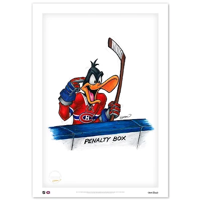 Daffy Duck Montreal Canadiens 14" x 20" Looney Tunes Limited Edition Fine Art Print