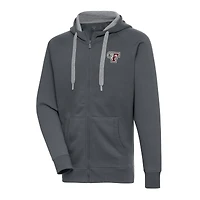 Men's Antigua  Charcoal Fordham Rams Victory Full-Zip Hoodie