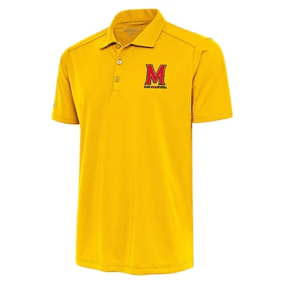 Men's Antigua  Gold Maryland Terrapins Primary Logo Tribute Polo