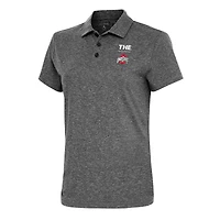 Women's Antigua  Heather Black Ohio State Buckeyes THE Motivated Polo