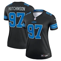 Women's Nike Aidan Hutchinson  Black Detroit Lions Alternate Legend Player Performance Top