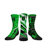 Youth Rock Em Socks  Green Austin FC Three-Pack Crew Socks Set