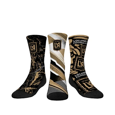 Youth Rock Em Socks  Black LAFC Three-Pack Crew Socks Set