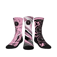 Youth Rock Em Socks  Pink Inter Miami CF Three-Pack Crew Socks Set