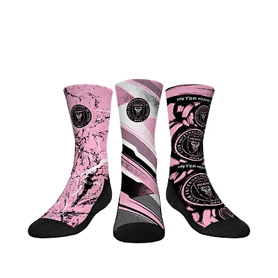 Youth Rock Em Socks  Pink Inter Miami CF Three-Pack Crew Socks Set