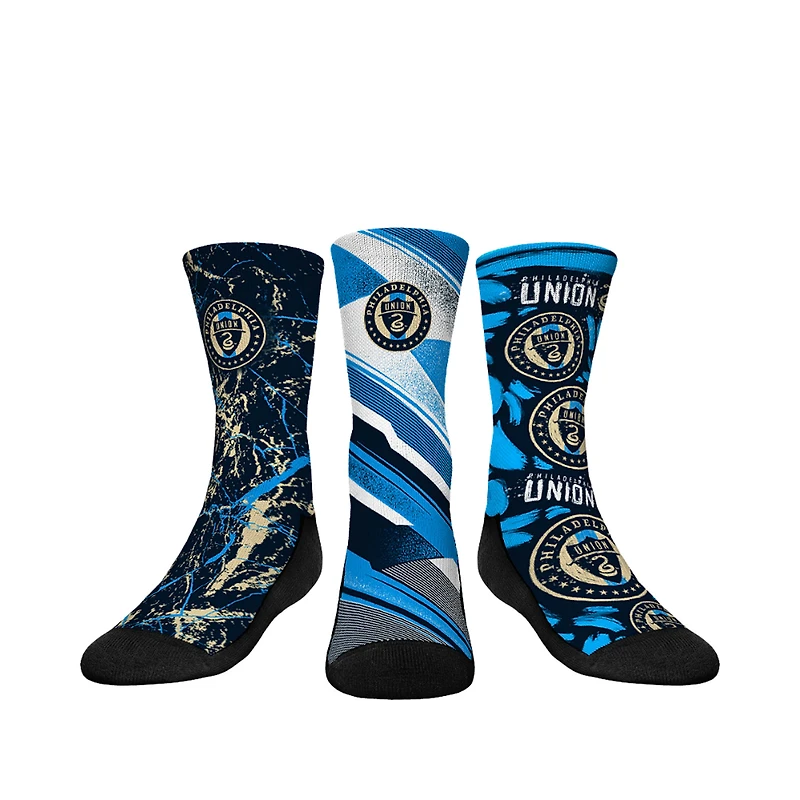 Youth Rock Em Socks  Light Blue Philadelphia Union Three-Pack Crew Socks Set