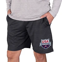 Men's Concepts Sport  Charcoal USA Swimming Bullseye Knit Jam Shorts