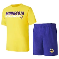 Men's Concepts Sport Purple/Gold Minnesota Vikings Meter Top & Shorts Sleep Set