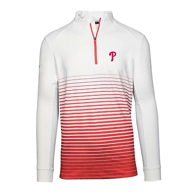 Men's Levelwear  Red/White Philadelphia Phillies Beam Insignia 2.0 Quarter-Zip Pullover Top