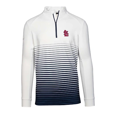 Men's Levelwear  Navy/White St. Louis Cardinals Beam Insignia 2.0 Quarter-Zip Pullover Top