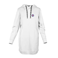 Women's Levelwear  White Chicago Cubs Cover Insignia 2.0 Hoodie Dress