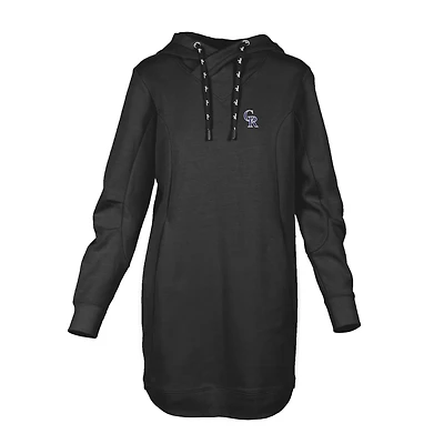 Women's Levelwear  Black Colorado Rockies Cover Insignia 2.0 Hoodie Dress
