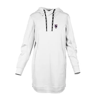 Women's Levelwear  White New York Mets Cover Insignia 2.0 Hoodie Dress