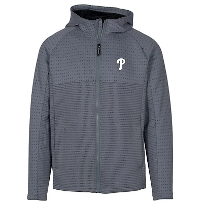 Men's Levelwear  Gray/Black Philadelphia Phillies Durham Insignia 2.0 Full-Zip Hoodie