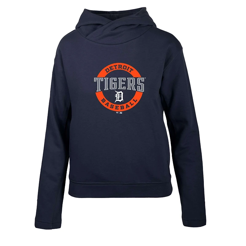 Women's Levelwear  Navy Detroit Tigers Evian Pullover Hoodie