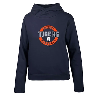 Women's Levelwear  Navy Detroit Tigers Evian Pullover Hoodie