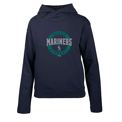 Women's Levelwear  Navy Seattle Mariners Evian Pullover Hoodie