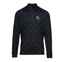Men's Levelwear  Black Kansas City Royals Finley Insignia 2.0 Quarter-Zip Pullover Top