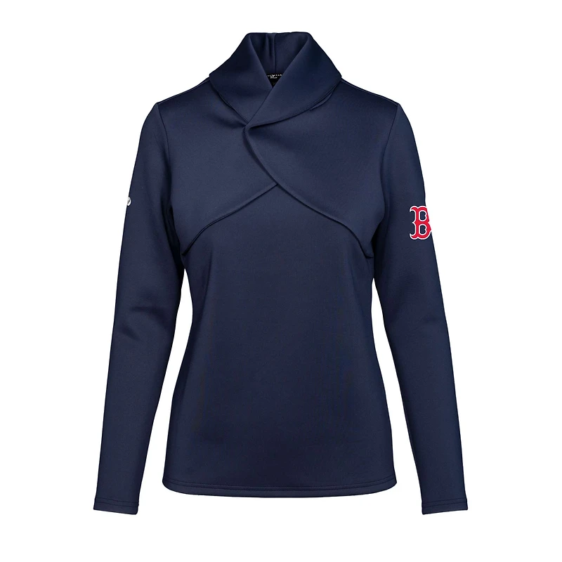 Women's Levelwear  Navy Boston Red Sox Juliet Insignia 2.0 Pullover Sweatshirt