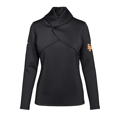 Women's Levelwear  Black New York Mets Juliet Insignia 2.0 Pullover Sweatshirt