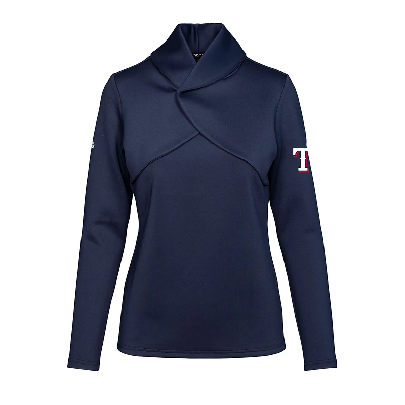 Women's Levelwear  Navy Texas Rangers Juliet Insignia 2.0 Pullover Sweatshirt
