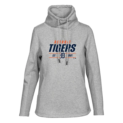 Women's Levelwear  Heather Gray Detroit Tigers Verve Loop Pullover Sweatshirt