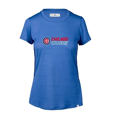 Women's Levelwear  Heather Royal Chicago Cubs Lux Chase T-Shirt
