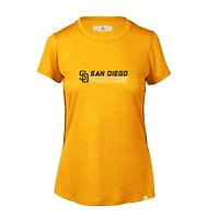 Women's Levelwear  Gold San Diego Padres Lux Chase T-Shirt