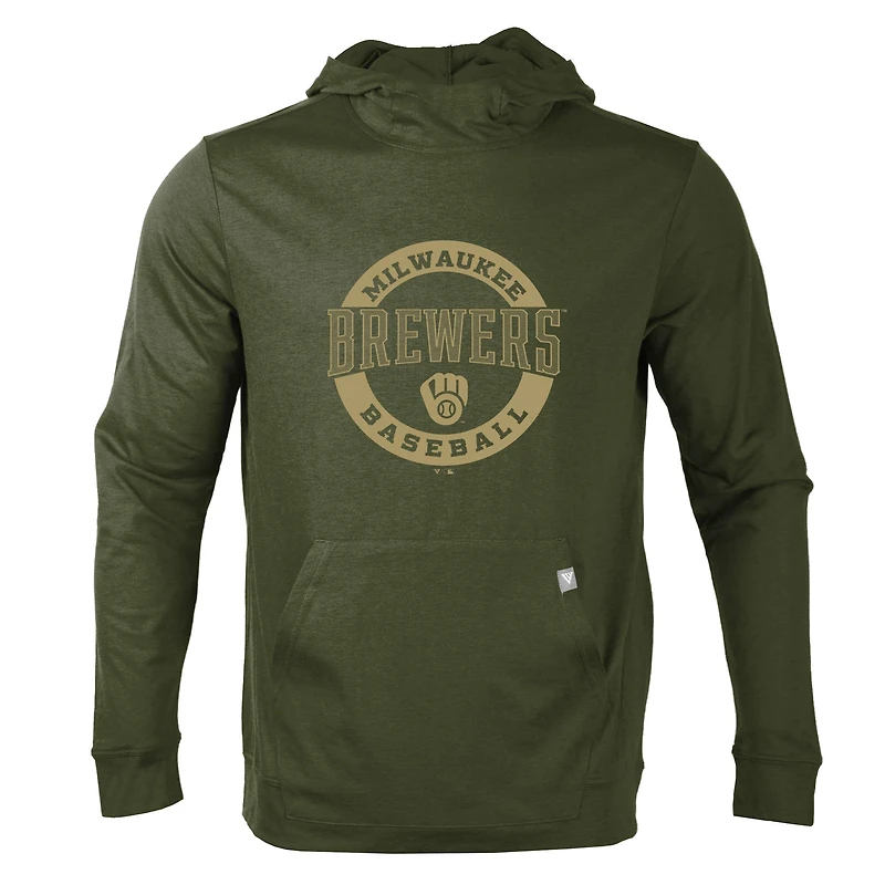 Men's Levelwear Green Milwaukee Brewers Thrive Pullover Hoodie