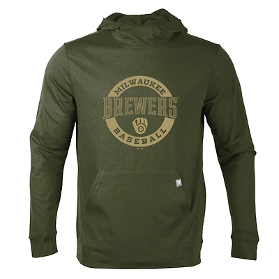 Men's Levelwear  Green Milwaukee Brewers Thrive Pullover Hoodie