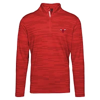 Men's Levelwear  Red Chicago Bulls Gear Insignia Core Quarter-Zip Pullover Top